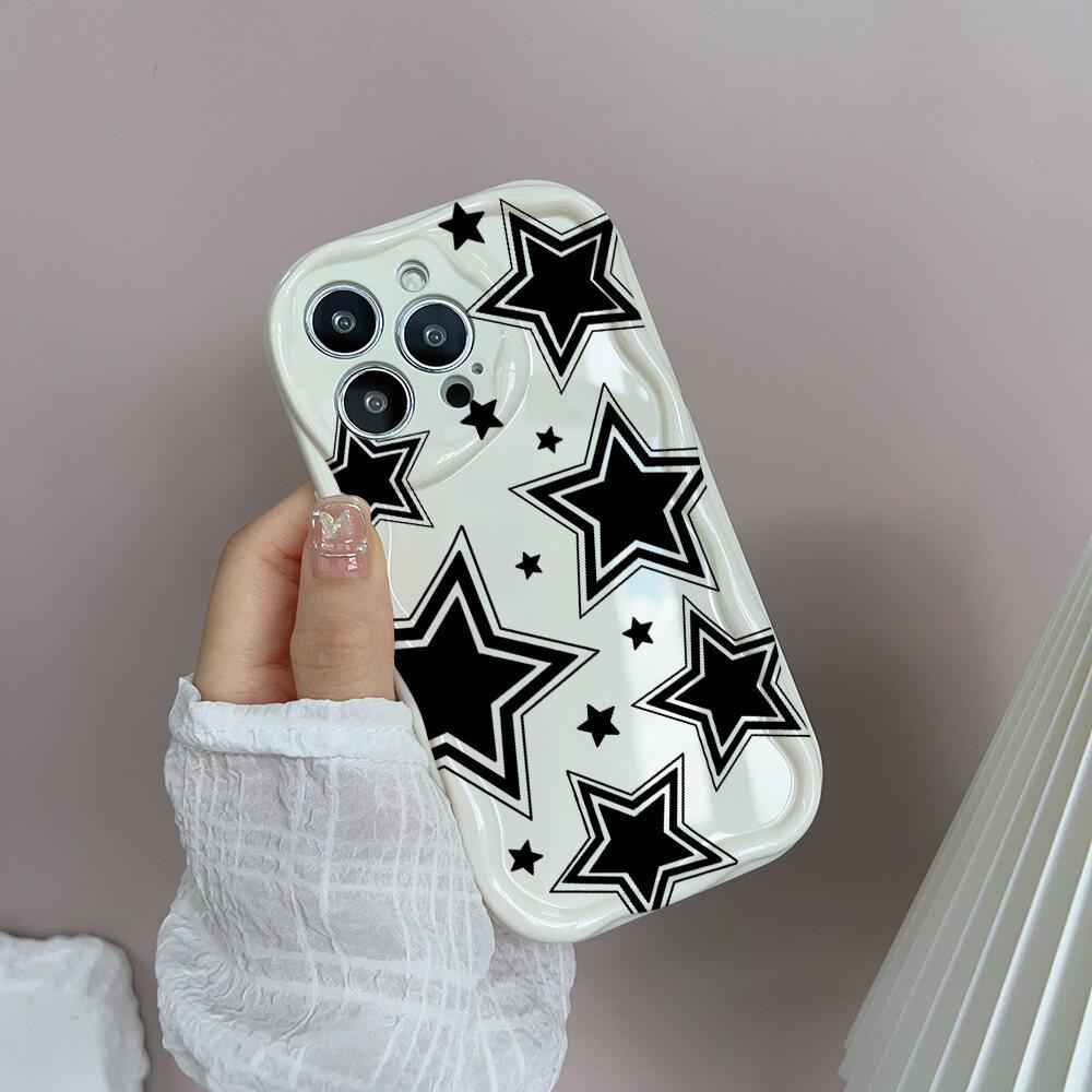 Cute Pink Stars Phone Case For Xiaomi Mi POCO X7 X6 Pro F6 M6 X5 F3 F4 M3 M4 X4 GT X3 NFC 14 11 Lite 5G NE 12T 12 Wavy Cover