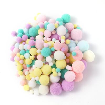 260 Teile/los 10-30Mm Macaron Flauschigen Pompom Fell Bälle Bunte Pom Poms Weiche Furball Für Handgemachte Handwerk Diy Dekoration zubehör