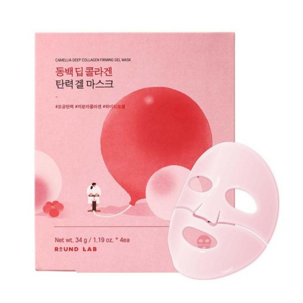 Round Lab Camellia Deep Collagen Firming Gel Mask 34g × 4 Sheets