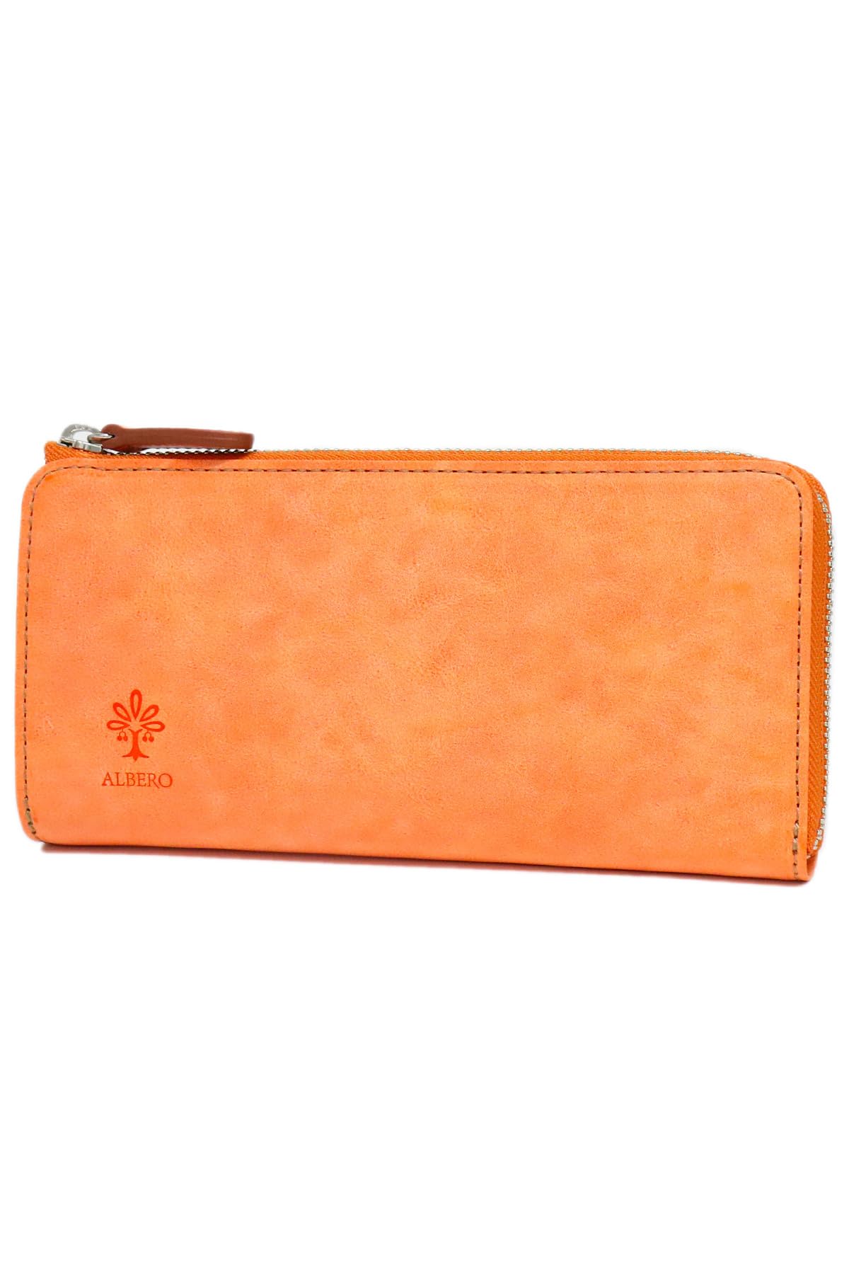 

Long Wallet Zipper Sorbet Orange [Albero] L-shaped Women s AL-252-40