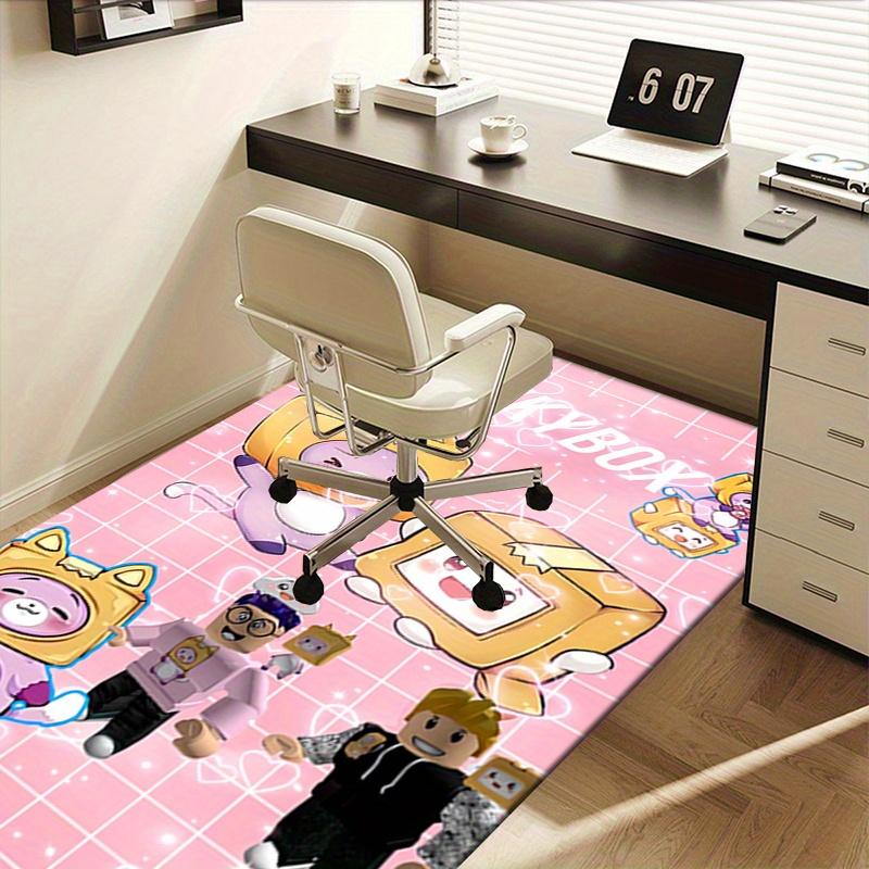 1pc LankyBox, Cute, Characters Office Carpet Soft Polyester Entrance Carpet Washable Non Slip Machin