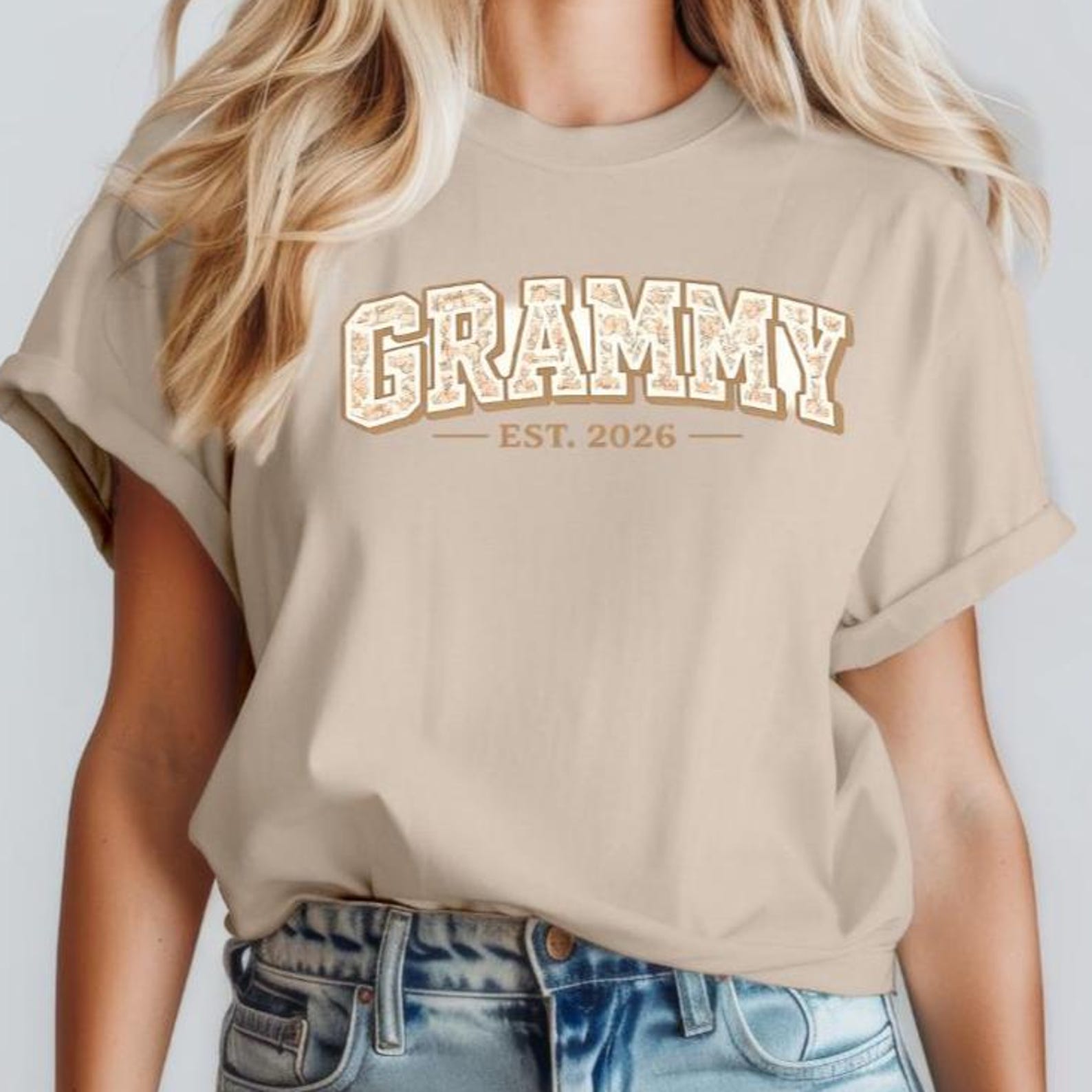 Comfort Colors Grammy T Shirt, Flowers Grammy Shirt, Cute Floral Grammy Shirt, Grandmother Shirt Gift, Future Grandmother Shirt M