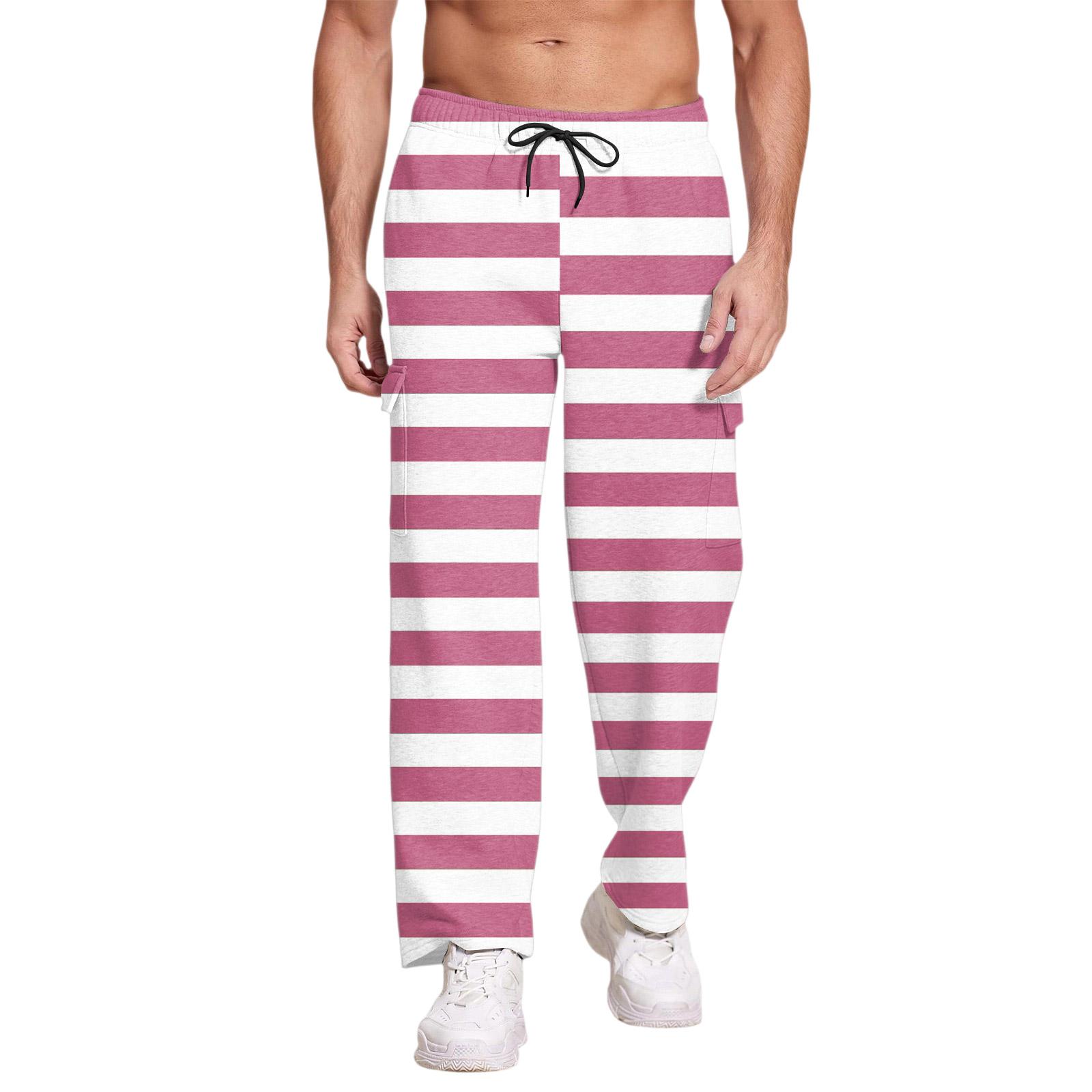 

Повседневные спортивные брюки, мужские свободные леггинсы с длинными вставками, тренировочные брюки для бега и фитнеса L розовый