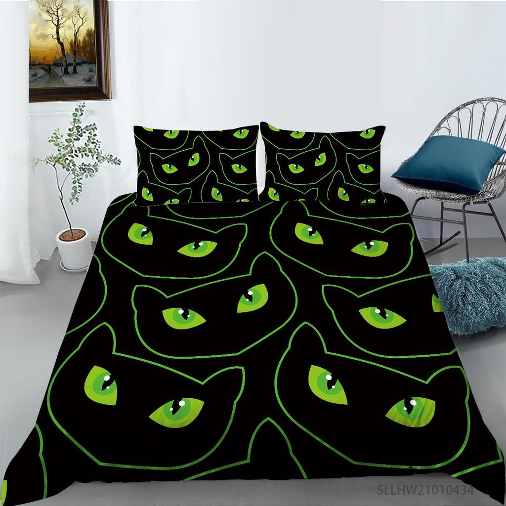 Skull Head Printed Bedding Single Double Bed Full Size Personalized Dark Pattern Pillowcase and Quilt Cover 2 or 3 Comfortable Home Decoration