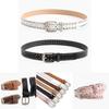 Fashion Solid Color Rivet Decoration Women Casual Wide Belt For Daily Wear