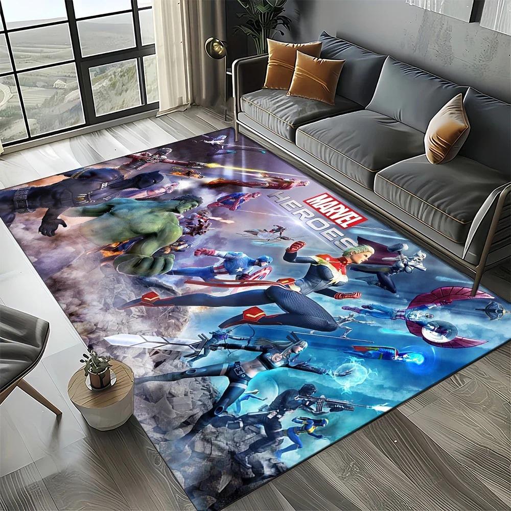  Disney SpiderMan Marvel Avengers Cartoon Rug Living Room Bedroom Sofa Balcony Entrance Carpet Home Decor Non-slip Doormat