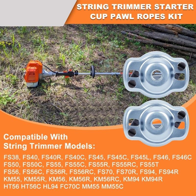 Pack of 2 Stainless Steel Starter Cups for Chainsaw Trimmer Recoil Starter Recoil Starter Brush Cutter Parts