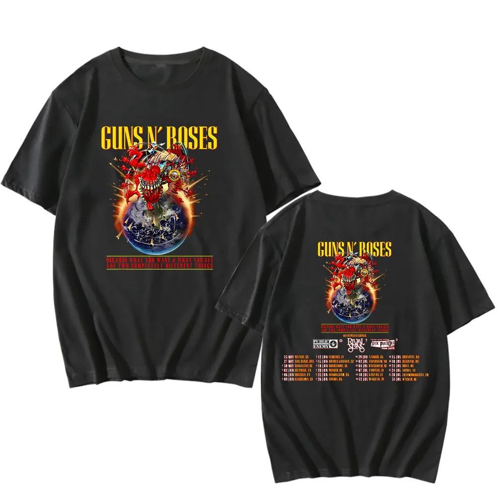 

Guns N Roses 2025 Tour T-Shirts for WOMEN Summer Print Short Sleeve Tees O-Neck High Quality Tops Streetwear Hip Hop S