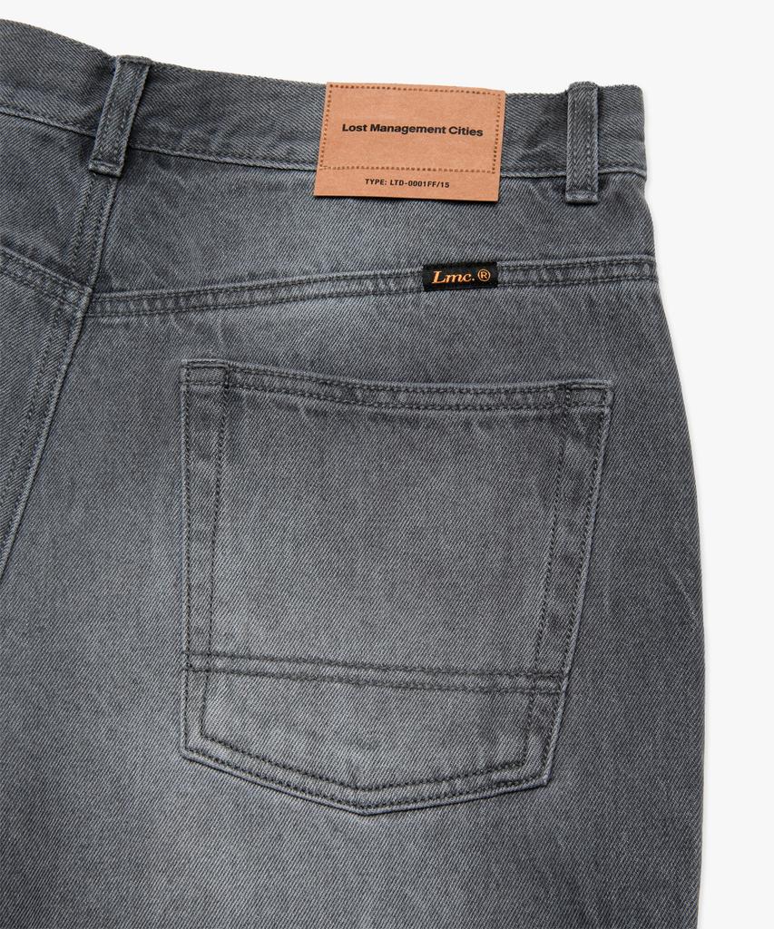 LMC Washed Stitch Denim Wide Jean Gray