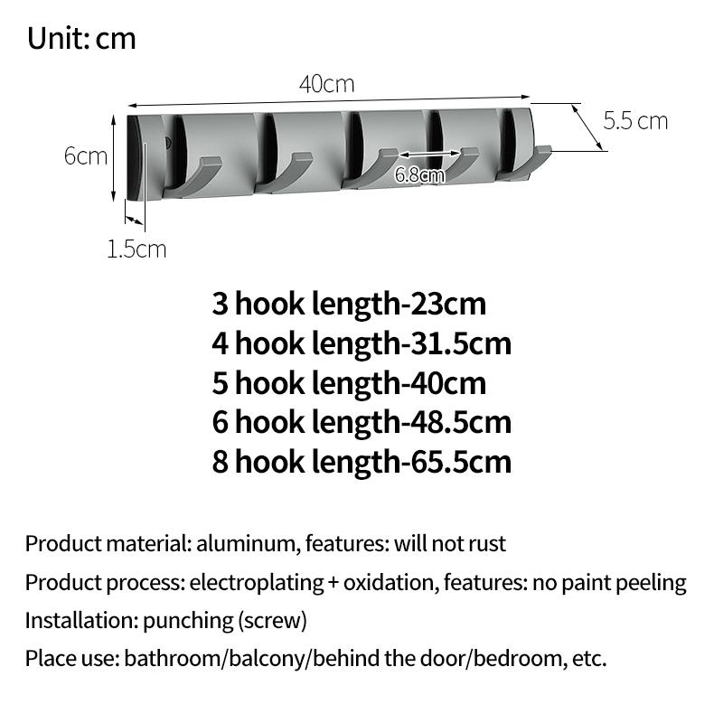 YUNJIEYA Folding Door Hooks Towel Hanger Nail Free Punch Wall Rack  Hook Coat Clothes Holder for Bathroom Kitchen Accessories