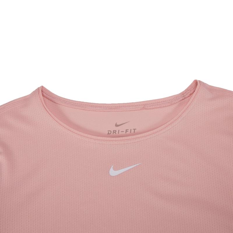 Nike 365 Essential Training Quick-Dry Short Sleeve T-Shirt Women Tops Pink AO9952-630