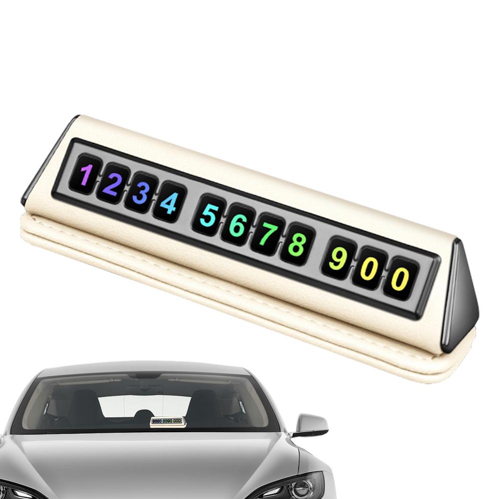 Car Parking Number Plate Automobile Temporary Number Card Plate Magnetic Car Dashboard Temporary Parking Number Plate for Car
