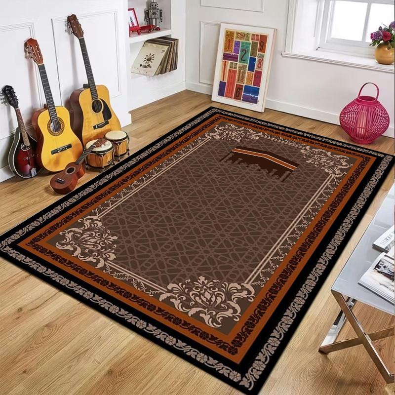 

Vintage Islamic Prayer Rug Mihrab Geometric Print NonSlip Floor Mat for Mosque Living Room Bedroom Muslim Home Decor 40X60CM
