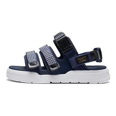 Li Ning Coca Comfortable Wear-Resistant Beach Sandals Men Sandals Blue AGUS003-2