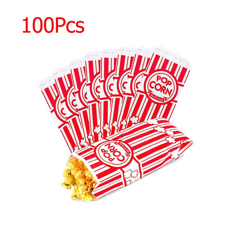 Paper Popcorn Bags Pop Corner Bags Individual Servings for Popcorn Machine Party Disposable Pop Corn Storage Christmas Bag