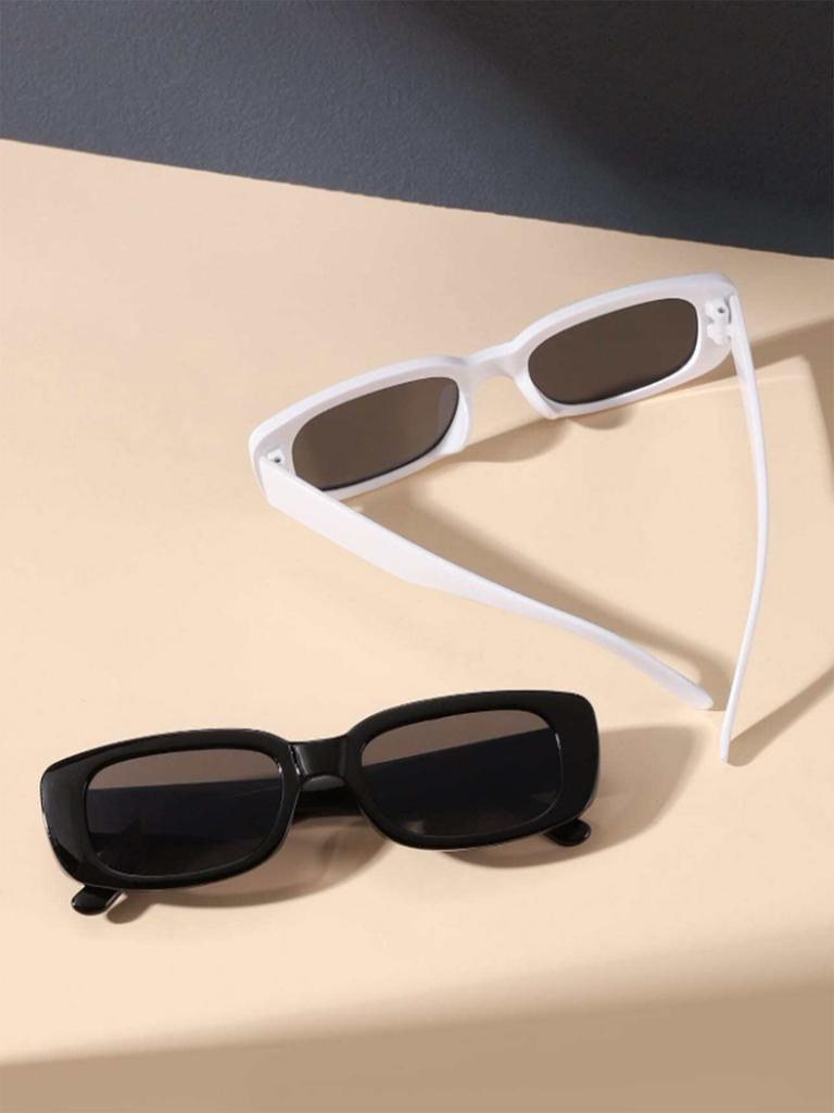 2PCS Women Sports Glasses Vintage Mirrored Cat Eye Sunglasses Retro Small Frame UV400 Eyewear Fashion Ladies Driver Goggles