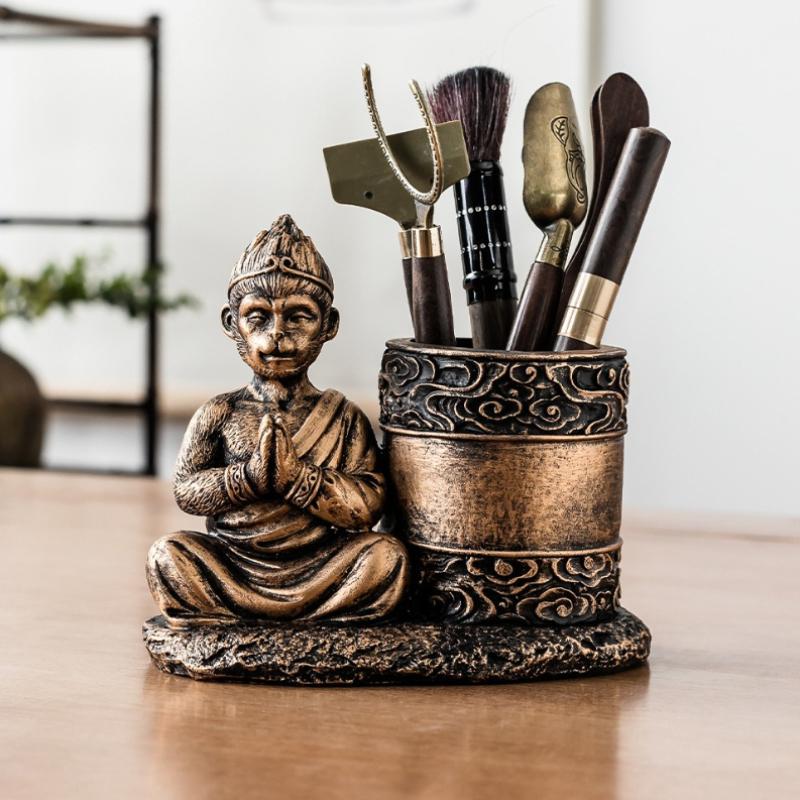 

Chinese-style Retro Resin Kung Fu Tea Set Accessories Tea Ceremony Six Gentlemen Set Tea Making Tools Clip Needle Spoon Gifts