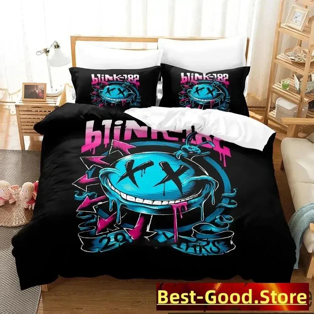 Juego de Cama Impresión 3D Top Blink-182 Niños Jóvenes Niñas Jóvenes Individual Doble Queen King Medidas Suave Funda Nórdica Funda de Almohada Cama Para niños Adulto