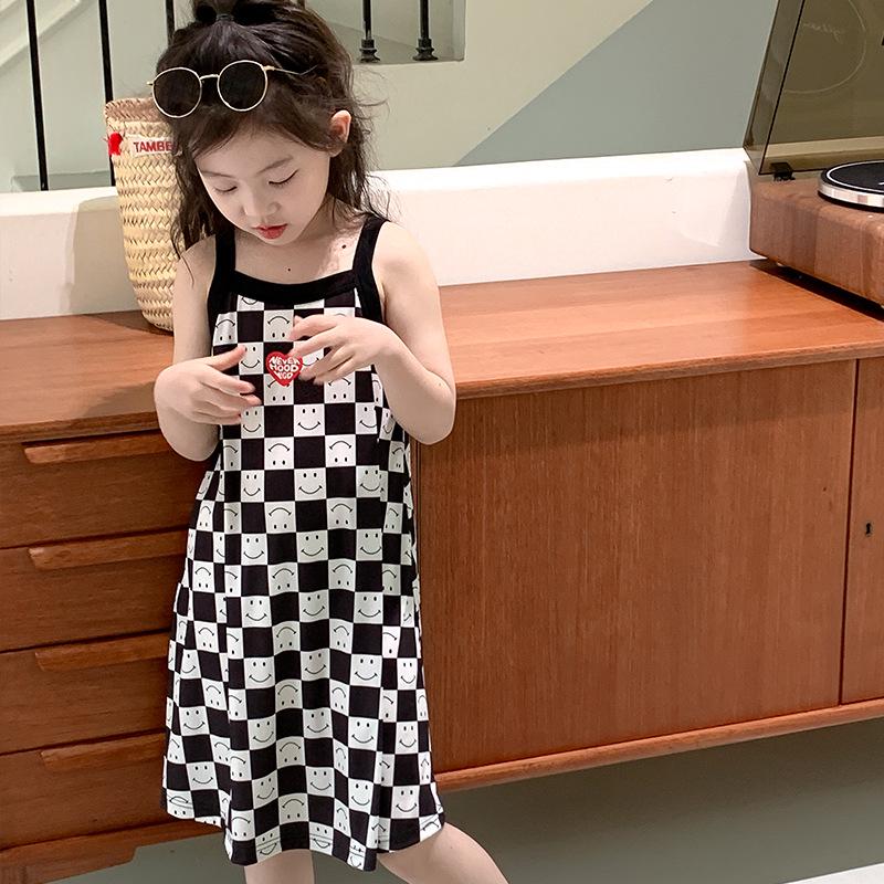 Girls' Cute Summer Sleeveless Nightgown Pajamas