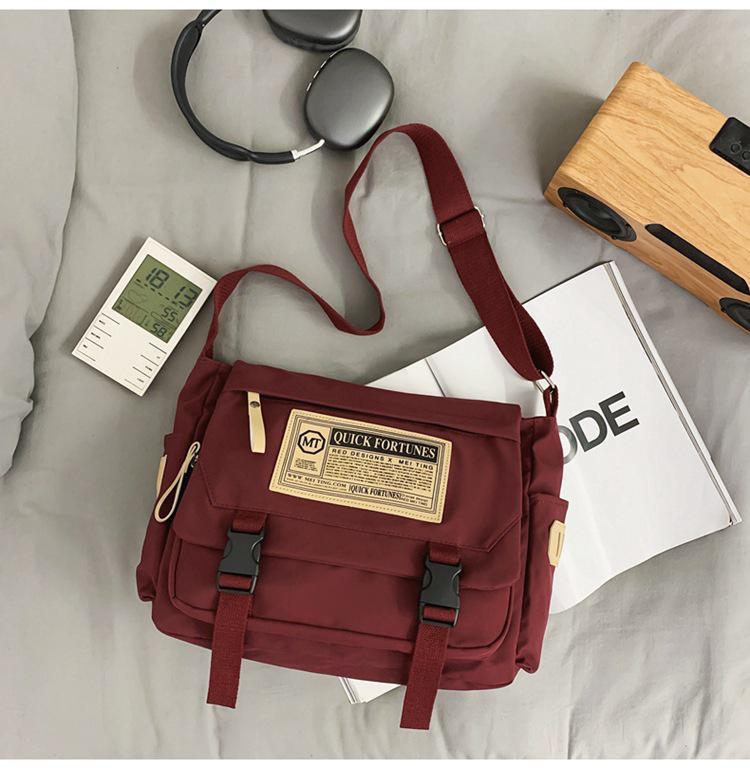 Unisex Forest-Style Shoulder Bag: Trendy, Spacious Backpack & Messenger Bag for Students