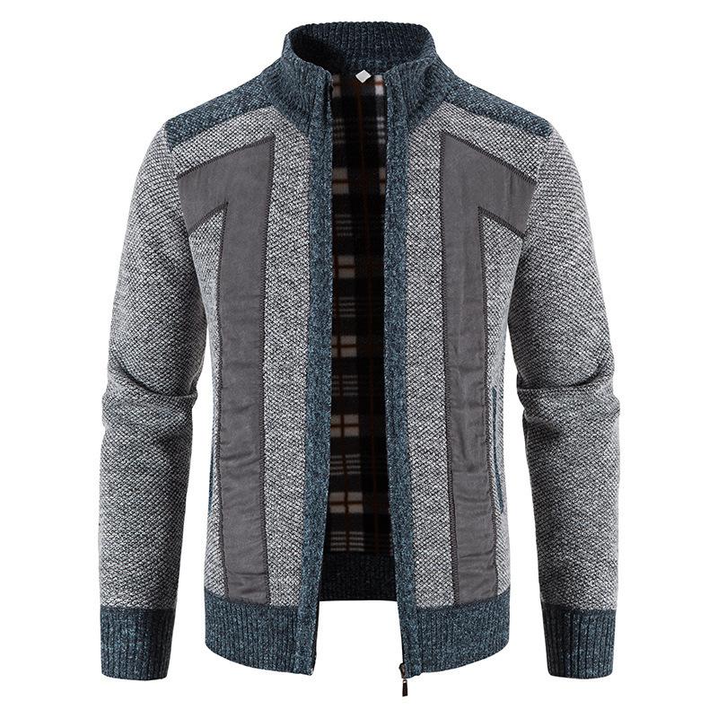 Sweater Cardigan Youth Fashion Knitted Sweater Zipper Jacket Autumn and Winter Korean Version Versatile Men's Thread