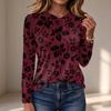 Women's Long Sleeve Knot Neckline Blouse, Color Casual Top for Everyday Wear