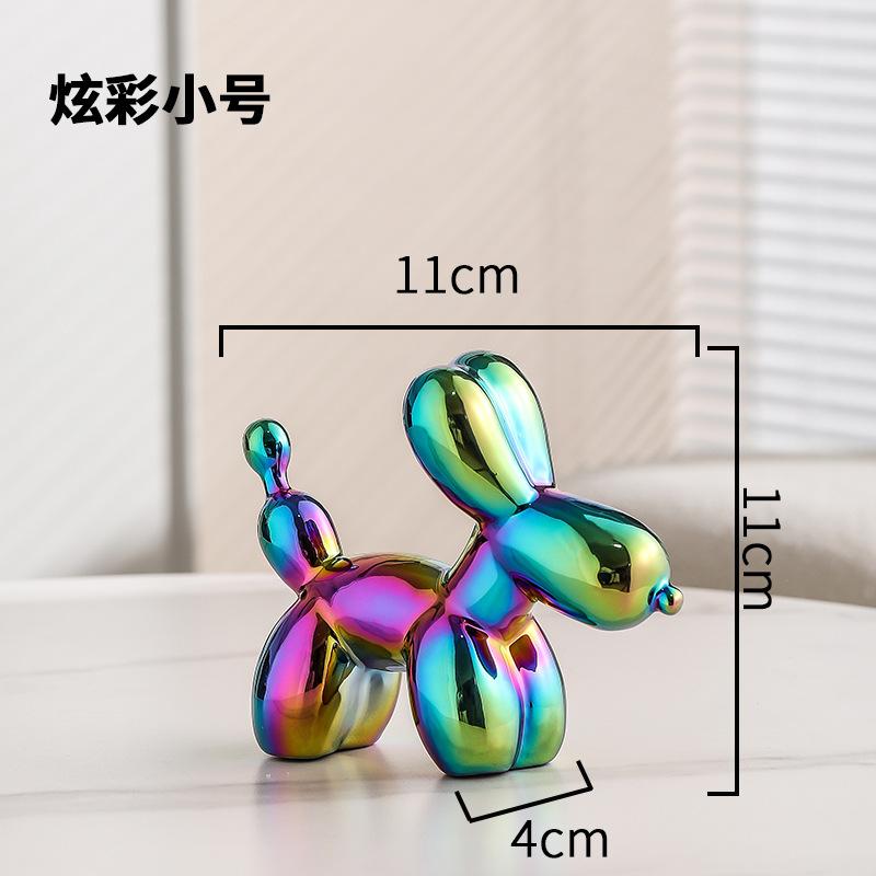 European Ceramic Gold-plated Balloon Dog Decoration Home Decoration Living Room Decoration Creative Animal Desktop Decoration