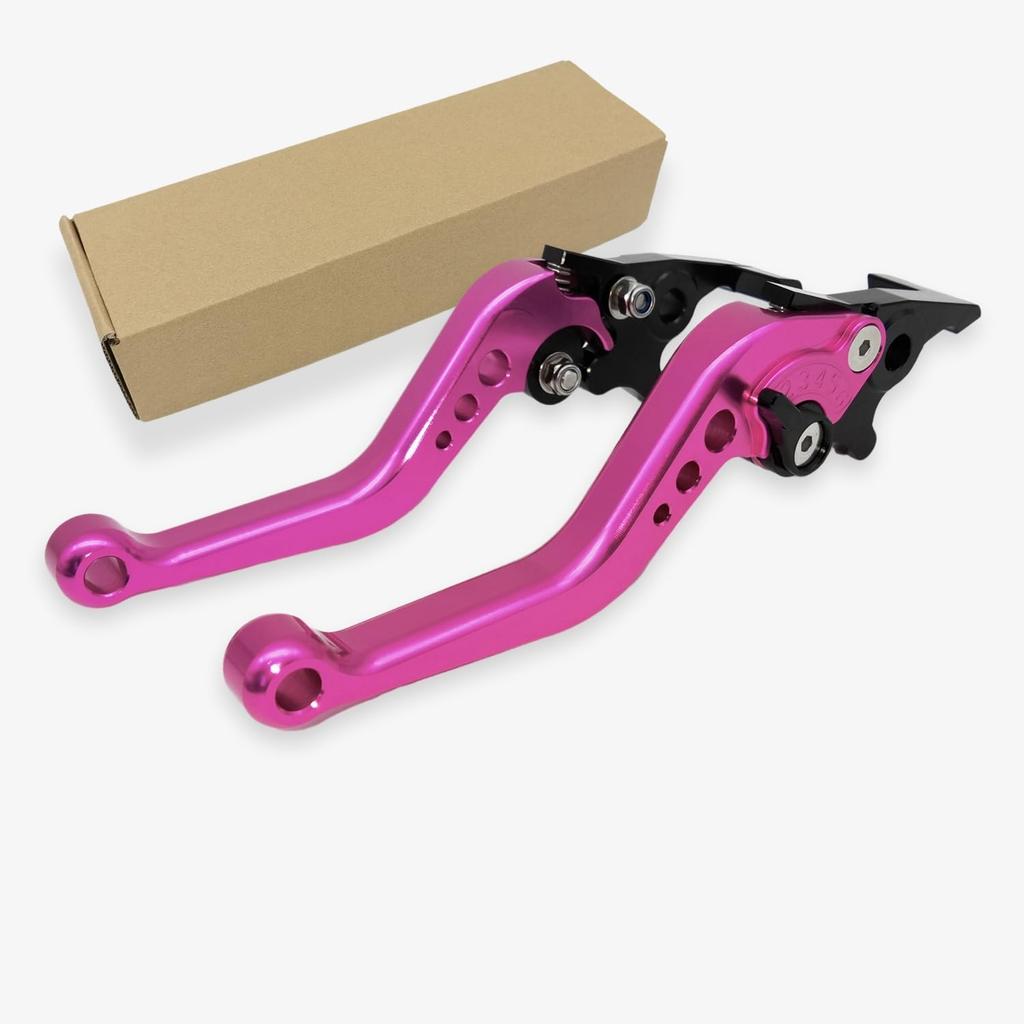 Motorbike Brake Lever,1 Pair Universal Adjustable Aluminum Modification Double Disc Clutch Brake Levers for Most Motorcycle Scooter Electric Bike