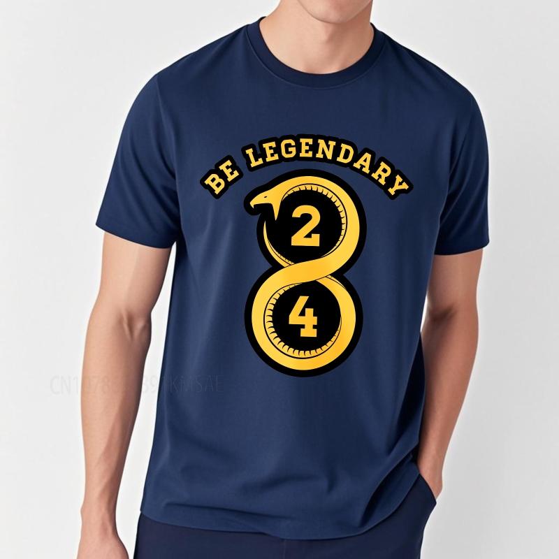 

Fashion summer Teenagers tshirt Be Legendary Snake Number Two Four Short Sleeve Workout ONeck Tee shirt cotton teeshirt 4XL
