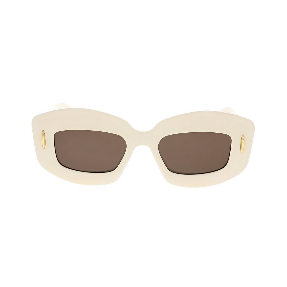 Loewe Square Sunglasses Ivory/Brown Women Eyewear Cream LW40114I-25E 49