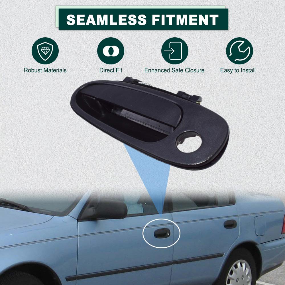 Left Right Exterior Outside Door Handle for Toyota Corolla Geo Prizm 1993-1997 RAV4 1996-1997 Left Hand Drive 69220-12170
