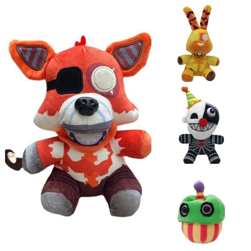 18cm Midnight Bear Plush Toy Red Fox Brown Bear Anime Game Collectible