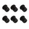 6Pcs Guitar String Ferrules Through Body Brass Recordative Edition for Electric Guitars Black