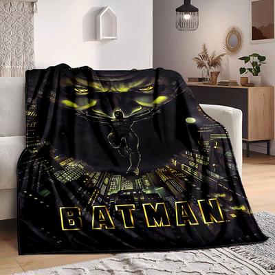 1 stuks Batman Dekken Lichtgewicht Flanellen Plaid Voor Bank, Bed, Reizen, Kamperen, Woonkamer, Kantoor, Bank, Stoel, En Bed