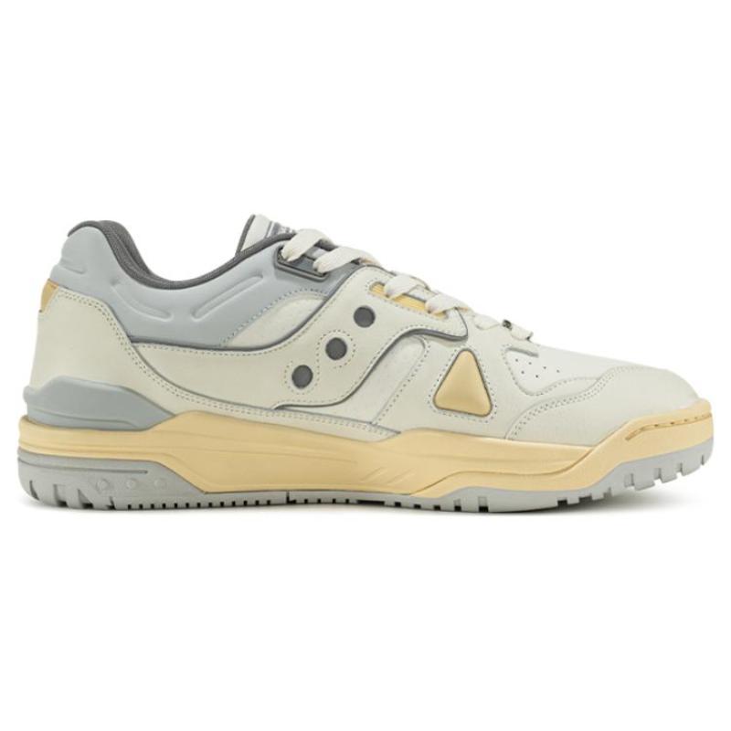 SAUCONY Cross 90 Anti-Slip Wear-Resistant Low-Top Skateboard Shoes Unisex White Gray Saucony S79035-19