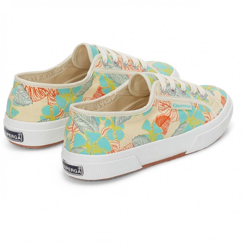 Superga S31351waep Superga 2750 Hibiscus Flower Beige