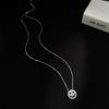 Delicate and Lovely Zircon Cross Smiley Face Collarbone Chain French Design Sense of Personality Hip Hop Necklace