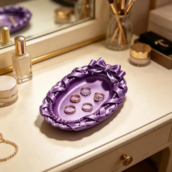 3D Printed Jewelry Tray Exquisite Jewelry Storage Tray Decorative Jewelry Dish Trinket Jewelry Holder
