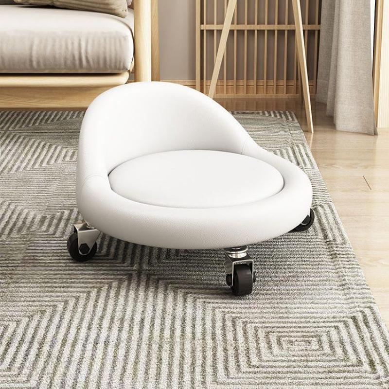 

Маленький круглый напольный шкив, массажный стул для педикюра, мебельный стул, стул с роликовым сиденьем, табурет с шкивом на колесах белый