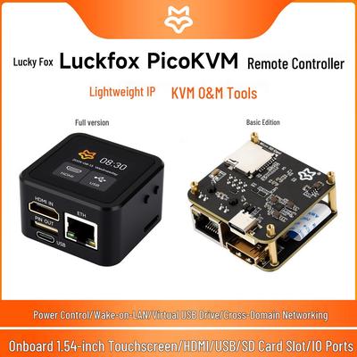 Luckfox PicoKVM 8 Go Outil de Bureau à Distance pour le Contrôle d'Ordinateur Industriel Sans Fil
