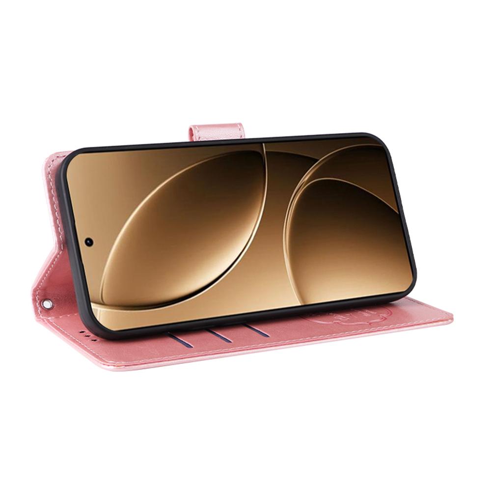 For Xiaomi Poco F7 Pro 5G/Redmi K80 5G Case Butterfly Floral Imprint Wallet Stand Leather Phone Cover