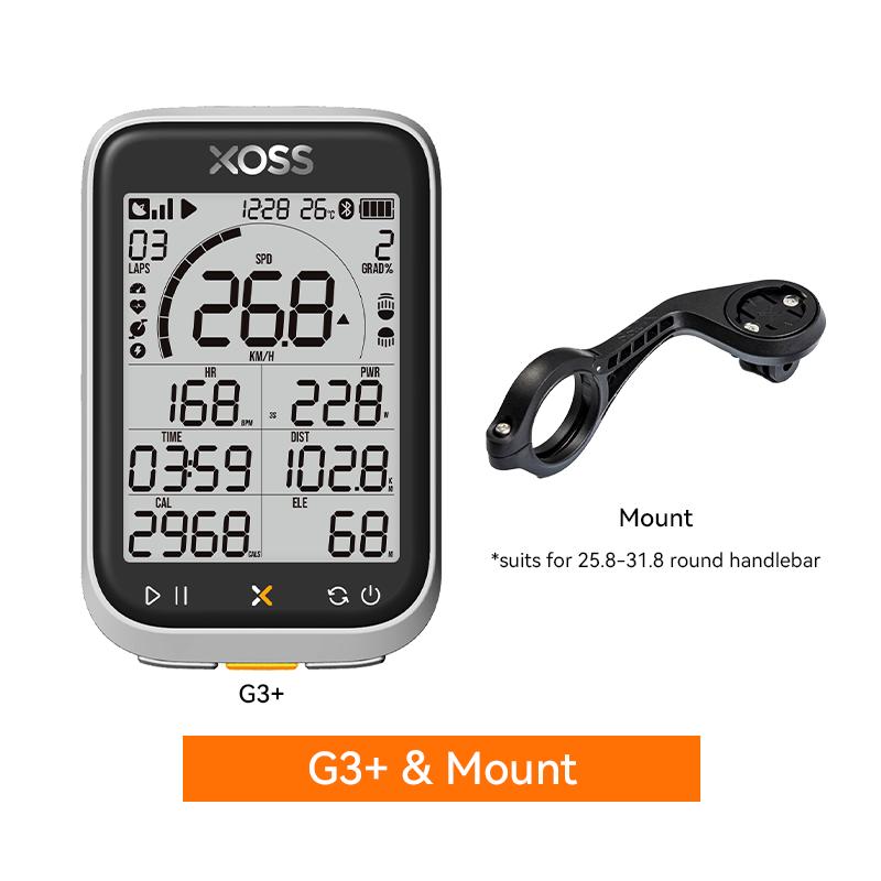 XOSS G3/G3+ GPS Bike Computer G/G+ Gen.3 Power Meter Cadence Speed Bicycle Odometer G3 Plus Waterproof Lights Connection Cycling