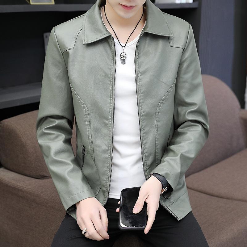 

Men s Slim Fit Leather Jacket: Spring & Fall Fashion Trend M