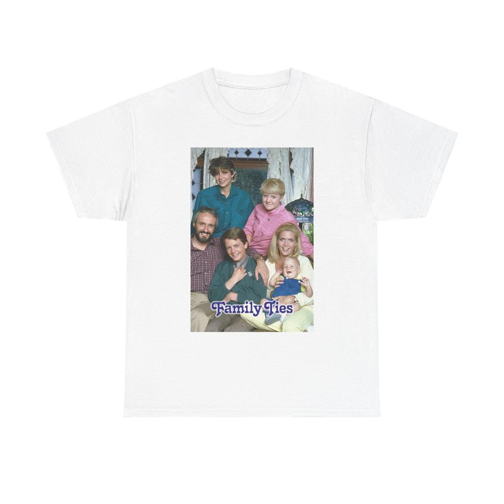 Family Ties Graphic T Shirt Vintage Tv Series Retro Unisex Heavy Cotton Tee