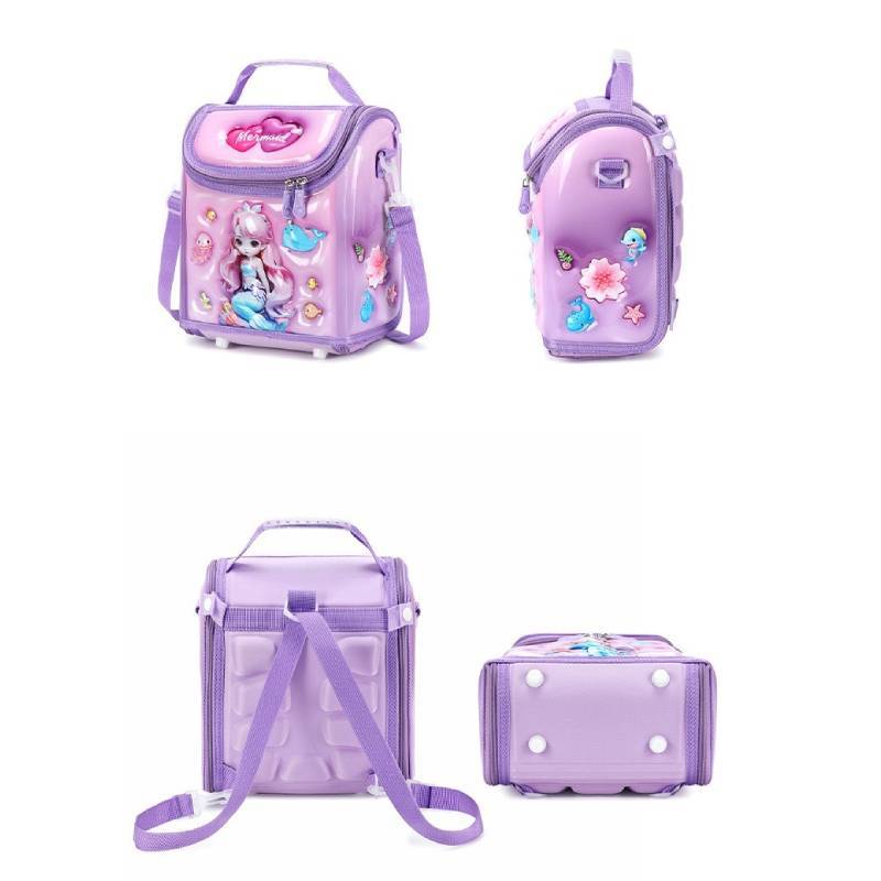 Kids Cartoon Lunch Bag With Insulated Polyester For Kindergarten And Travel Use