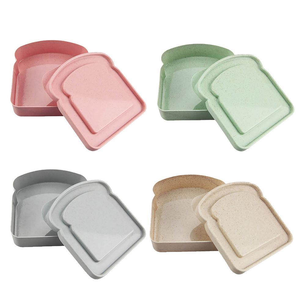 Food Container High-quality Lunch Container Lunch Box Toast Shape Sandwich Container with Secure Leak-proof Lid for School