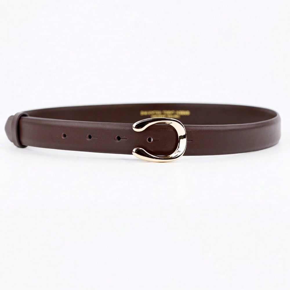 Belt For Women, Light Luxury And Sophisticated C-Button Versatile Belt Decorated With Suit Denim