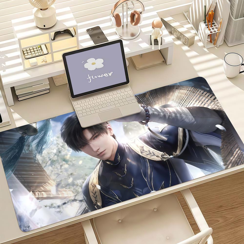 Game Love And Deepspace Zayne Mouse Pad Anti Slip Rubber Edge Locked Thickened Laptop Gaming Desk Mat
