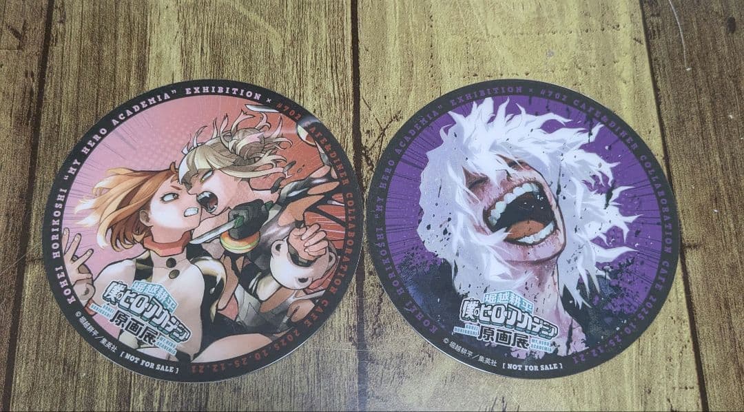 

[USED] My Hero Academia Original Art Exhibition Cafe Bonus Coasters: Himiko Toga, Ochaco Uraraka, Tomura Shigaraki