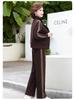 Mom's Autumn Fleece-Lined Sportswear Set for Middle-Aged & Elderly Women